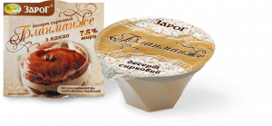 Десерт сирковий "Бланманже" 7,5% жиру з какао 140 г ТМ "ЗароГ"